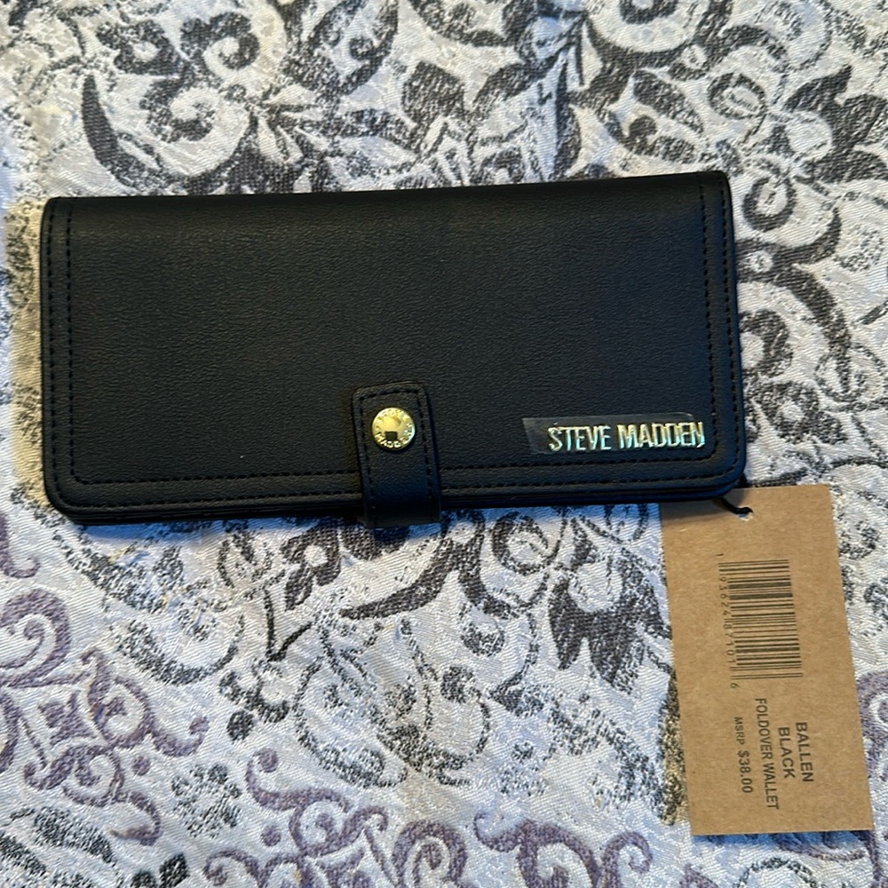 Never been used Steve Madden black wallet